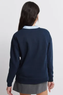 Hot Springfield Sweat-shirt "Mindful" bleu