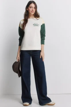 Outlet Springfield Sweat-shirt tricolore marron