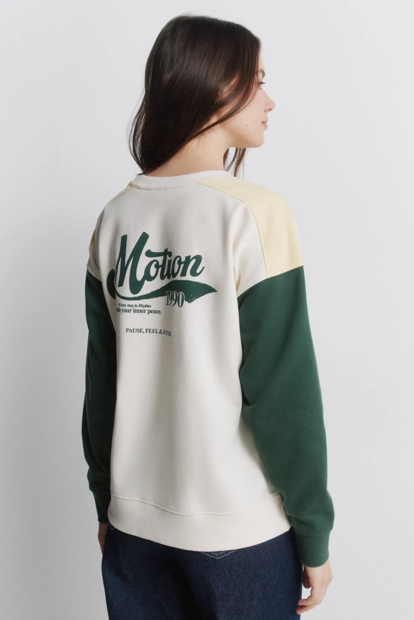 Outlet Springfield Sweat-shirt tricolore marron