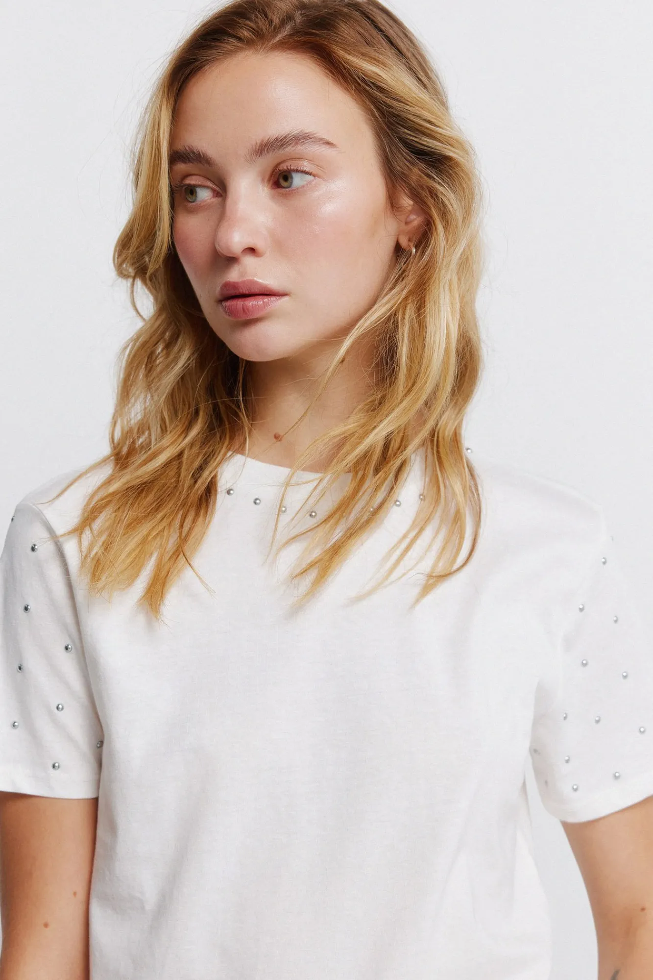 Springfield T-shirt à clous manches courtes