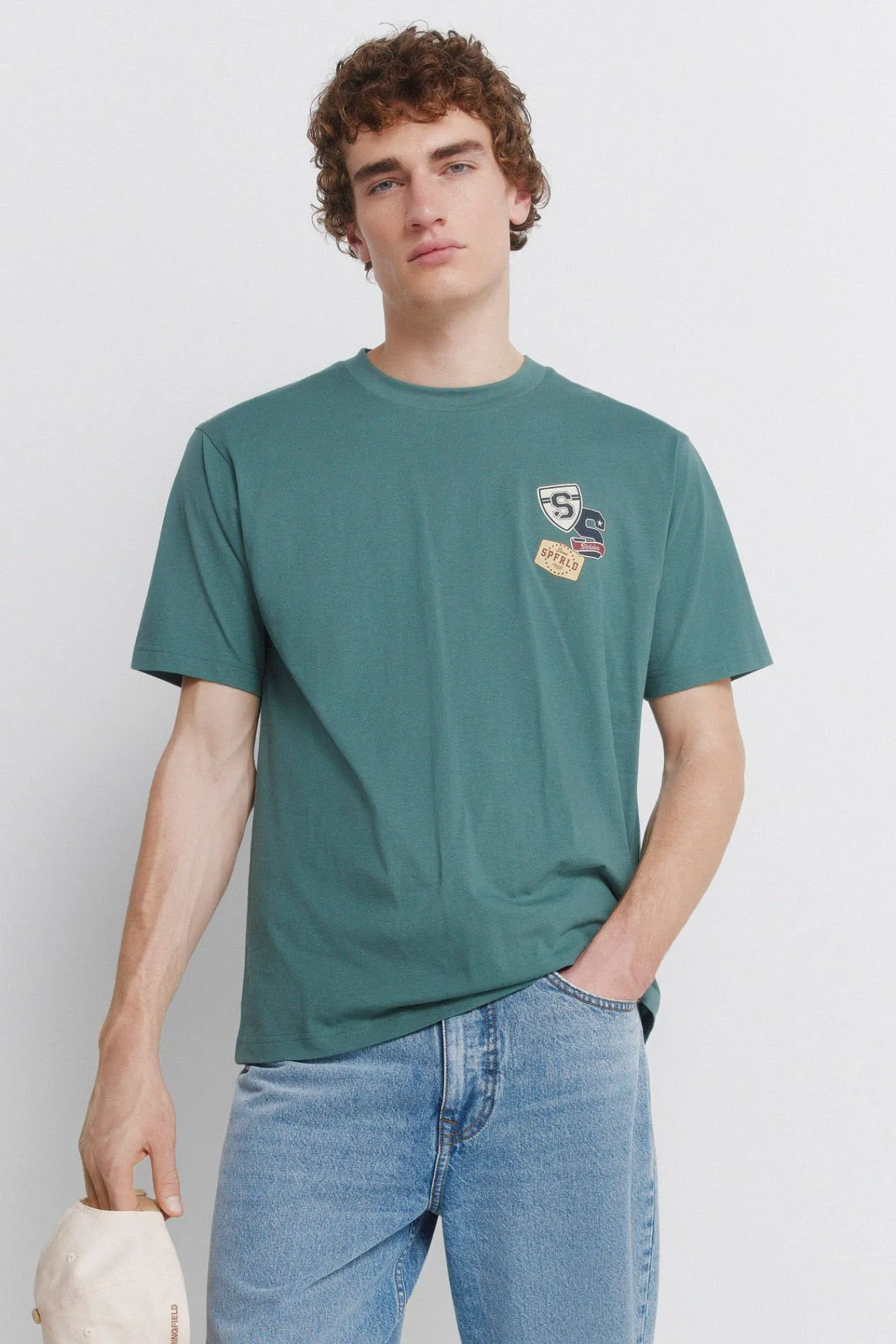 Hot Springfield T-shirt à logos bleu