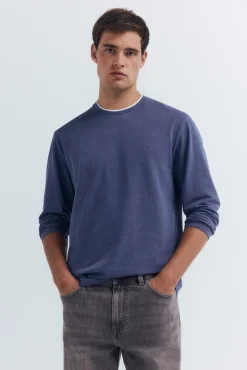 Outlet Springfield T-shirt à manche longues double mélange