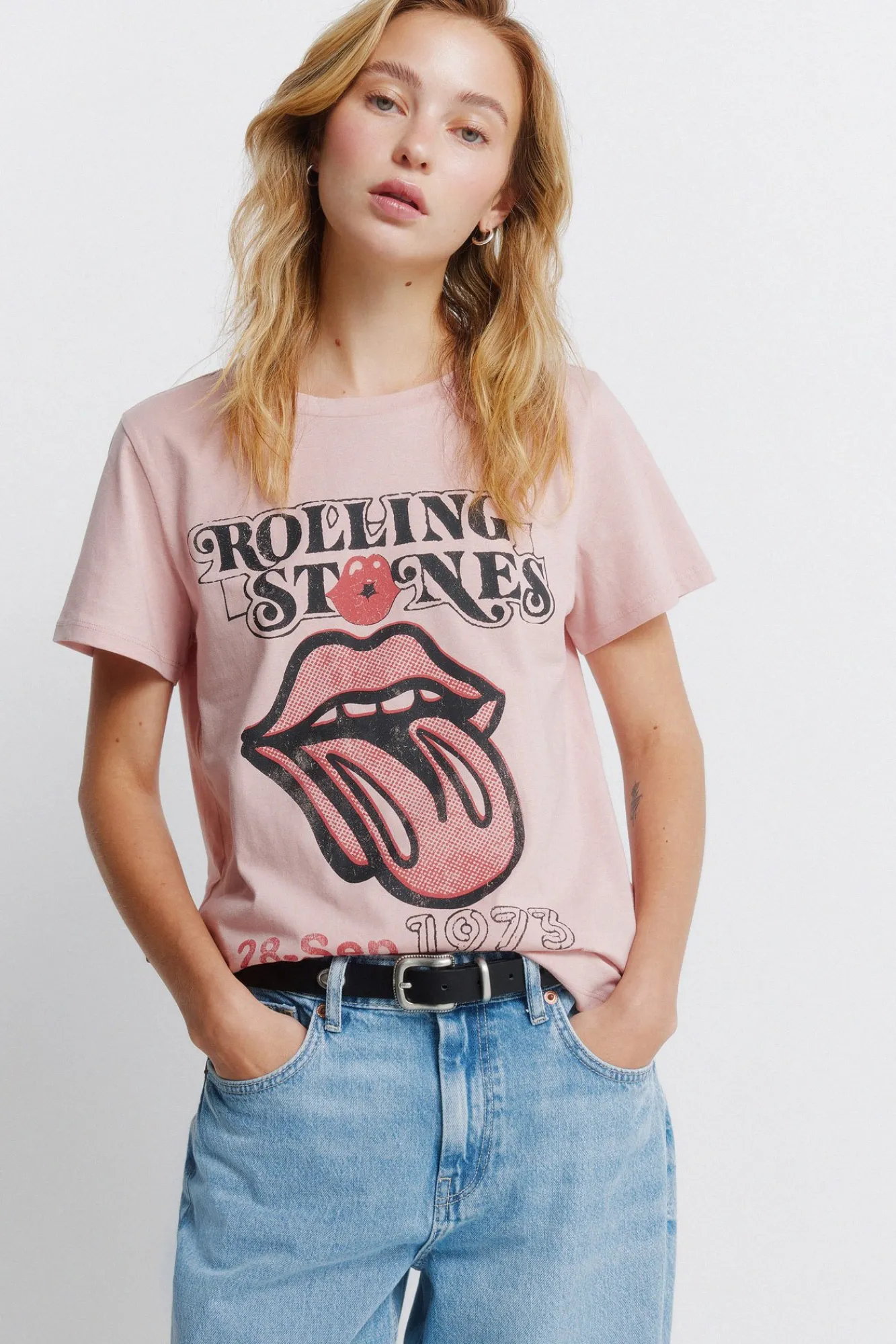Clearance Springfield T-shirt à manches courtes rose
