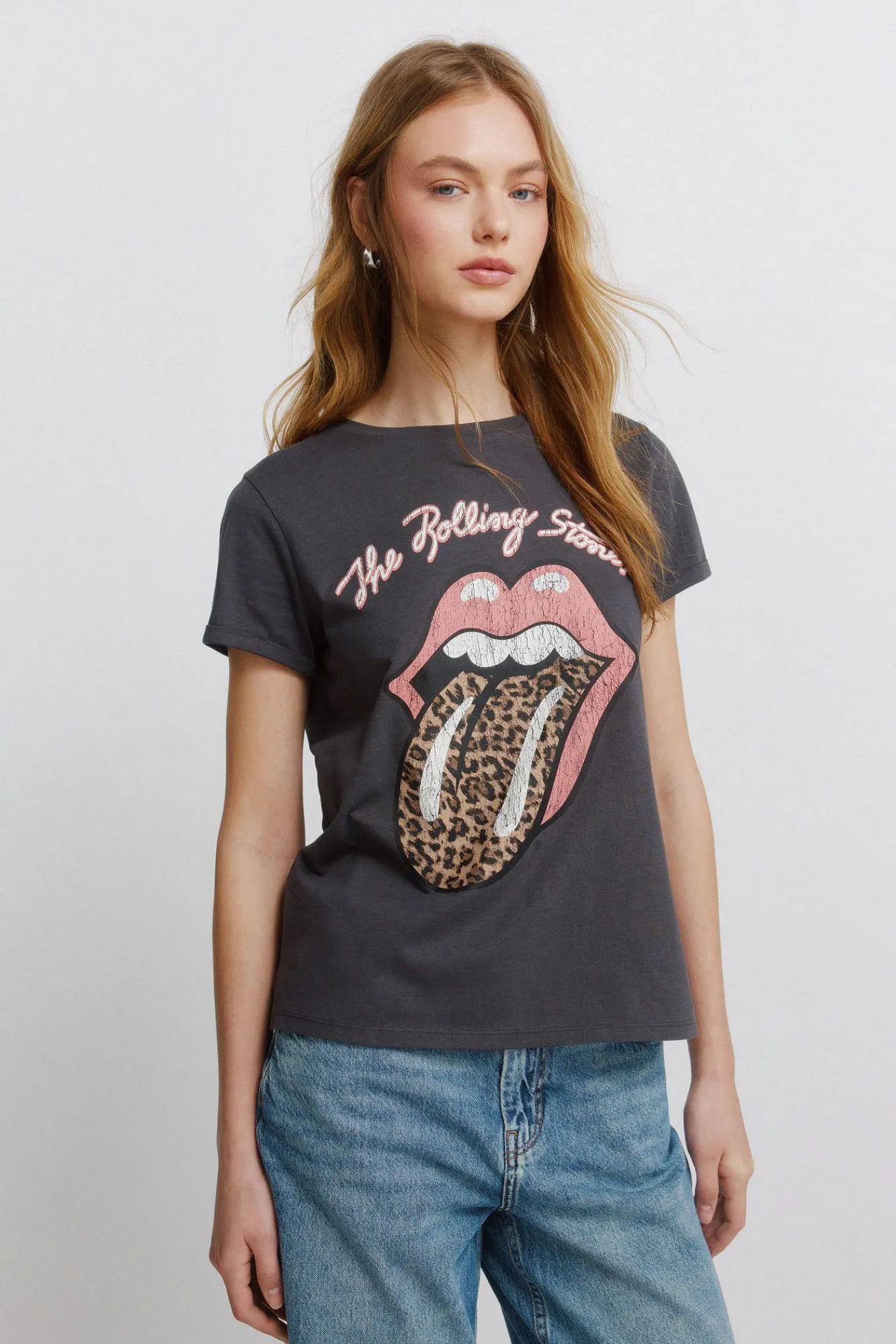 Outlet Springfield T-shirt à manches courtes "Pink panther" gris