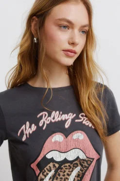 Outlet Springfield T-shirt &agrave; manches courtes "Pink panther" gris