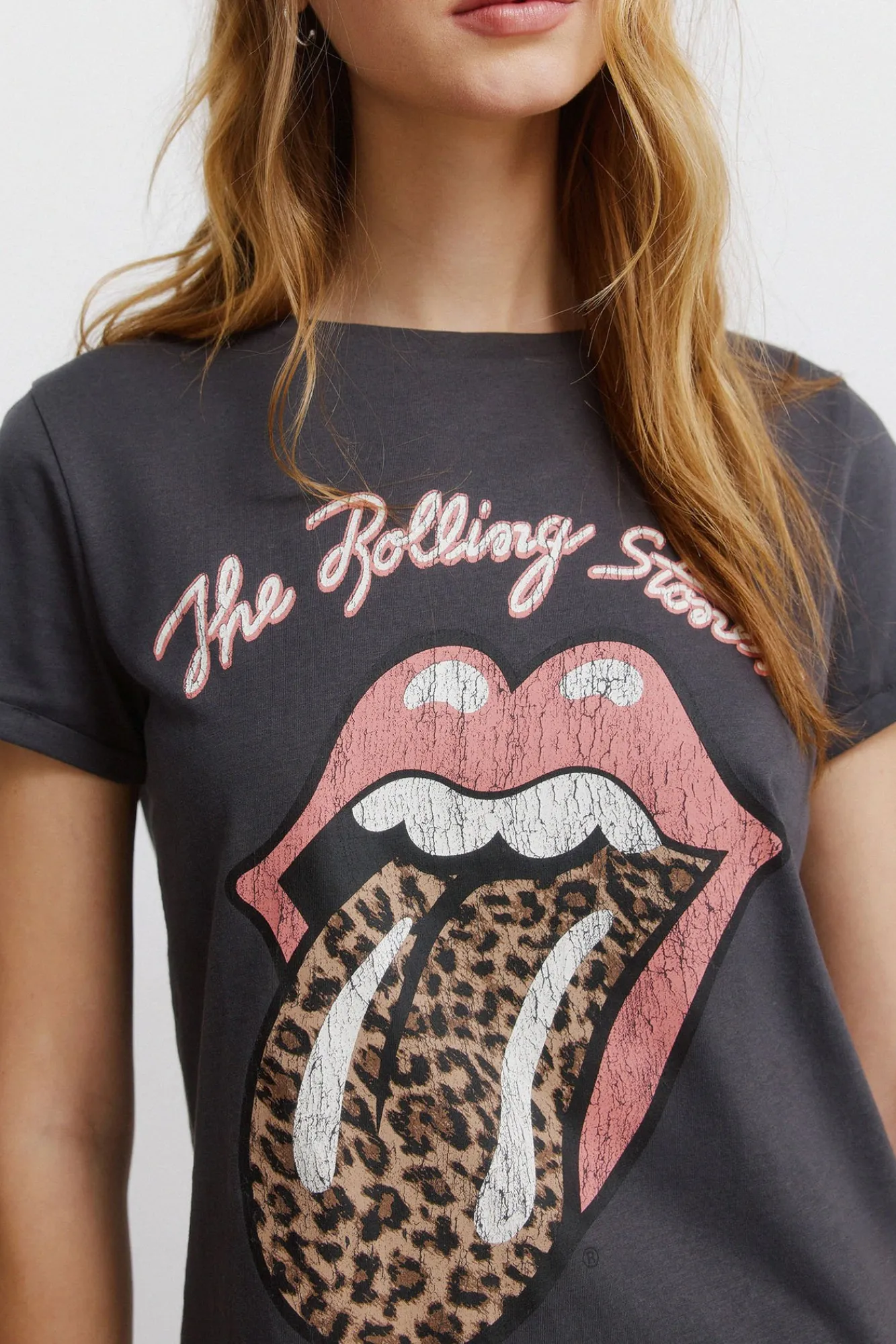 Outlet Springfield T-shirt à manches courtes "Pink panther" gris