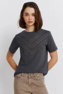 Hot Springfield T-shirt &agrave; manches courtes &agrave; clous