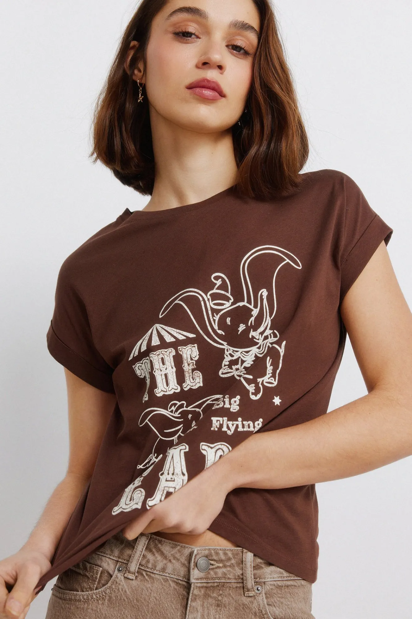 Discount Springfield T-shirt à manches courtes Disney marron