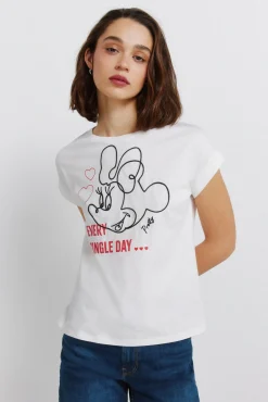 New Springfield T-shirt à manches courtes Disney beige