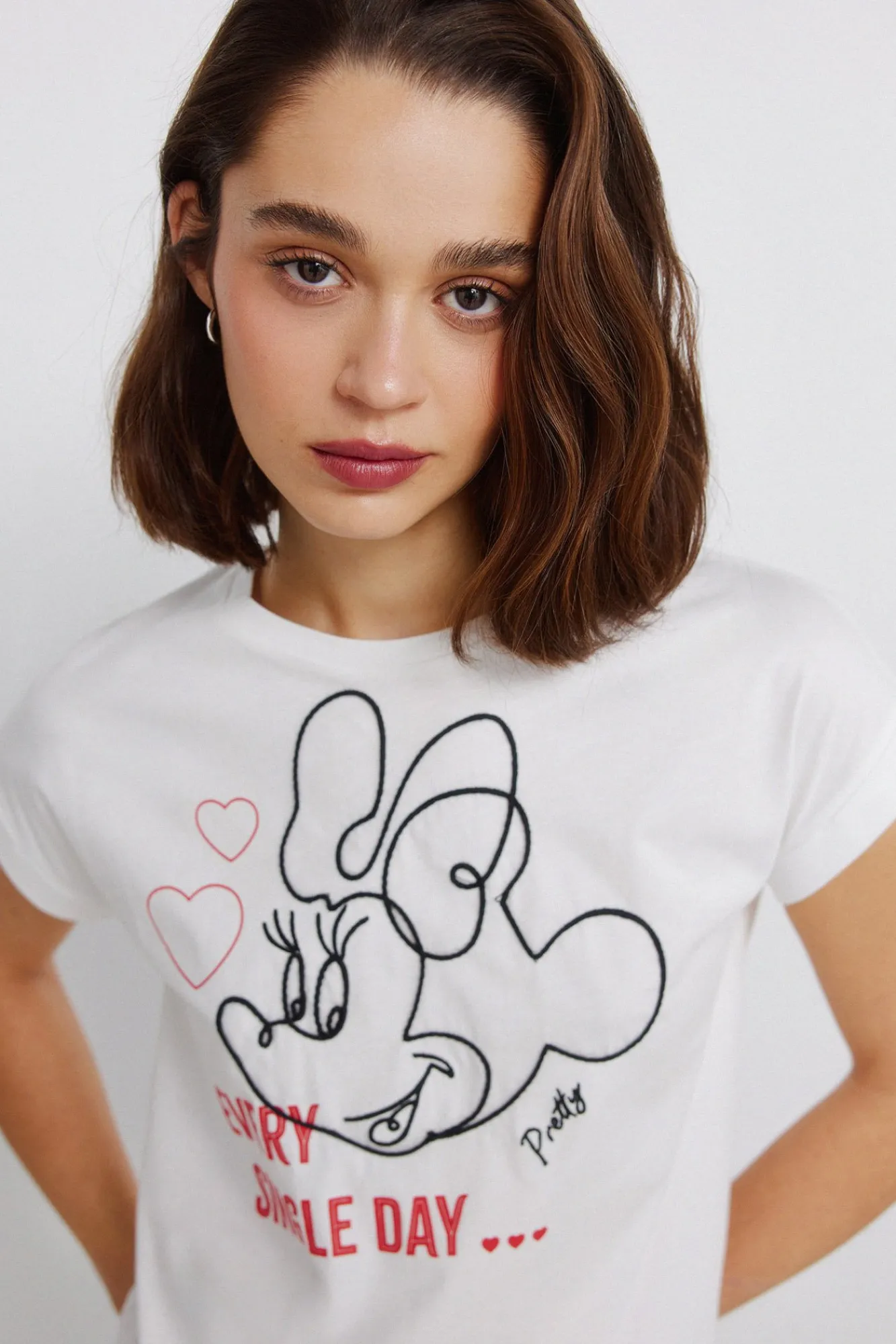 New Springfield T-shirt à manches courtes Disney beige