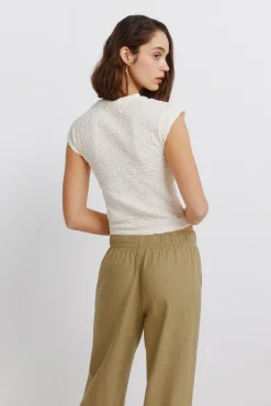 Outlet Springfield T-shirt à manches longues structuré marron