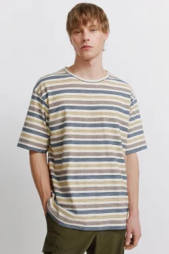 Clearance Springfield T-shirt &agrave; rayures blanc
