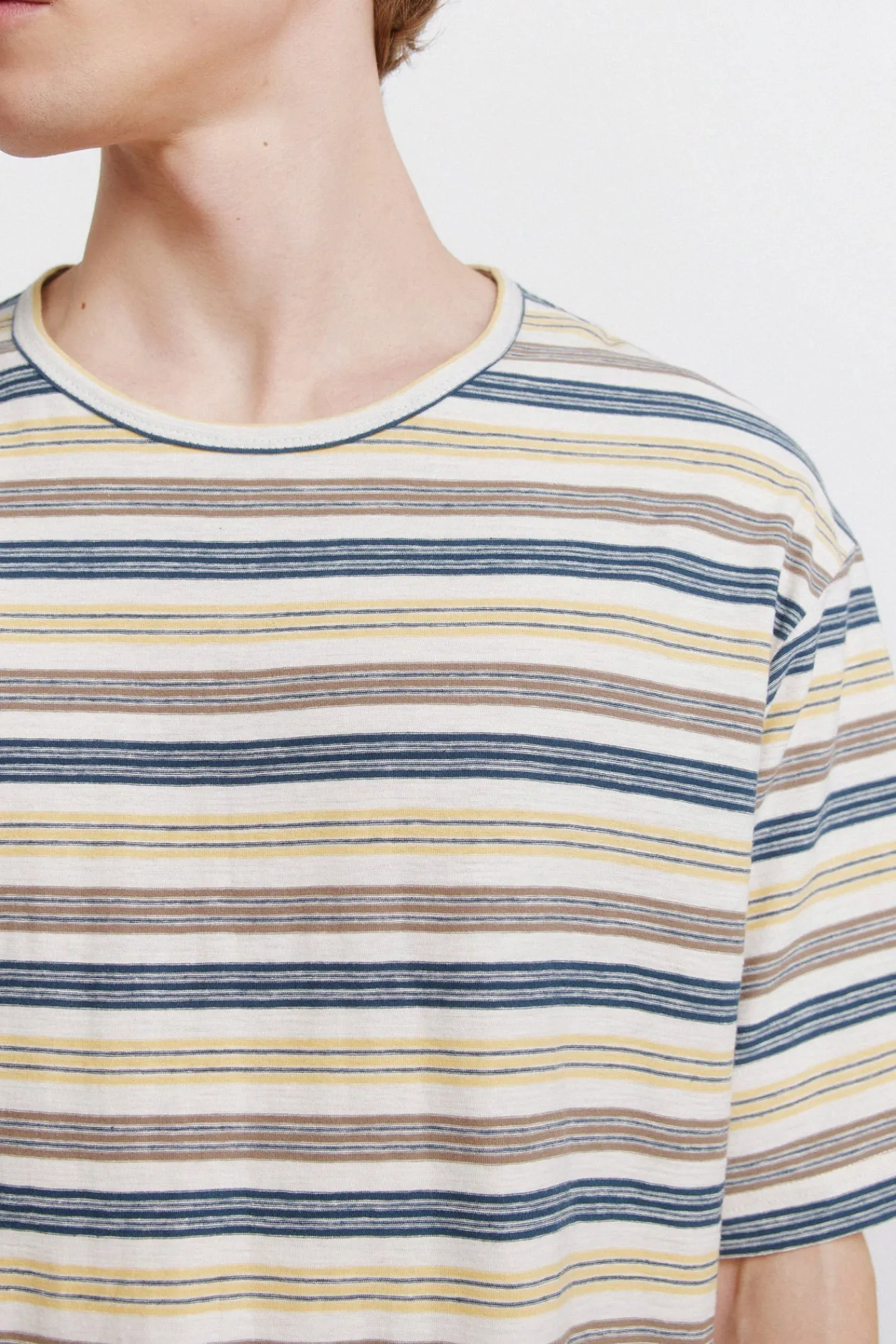 Clearance Springfield T-shirt à rayures blanc