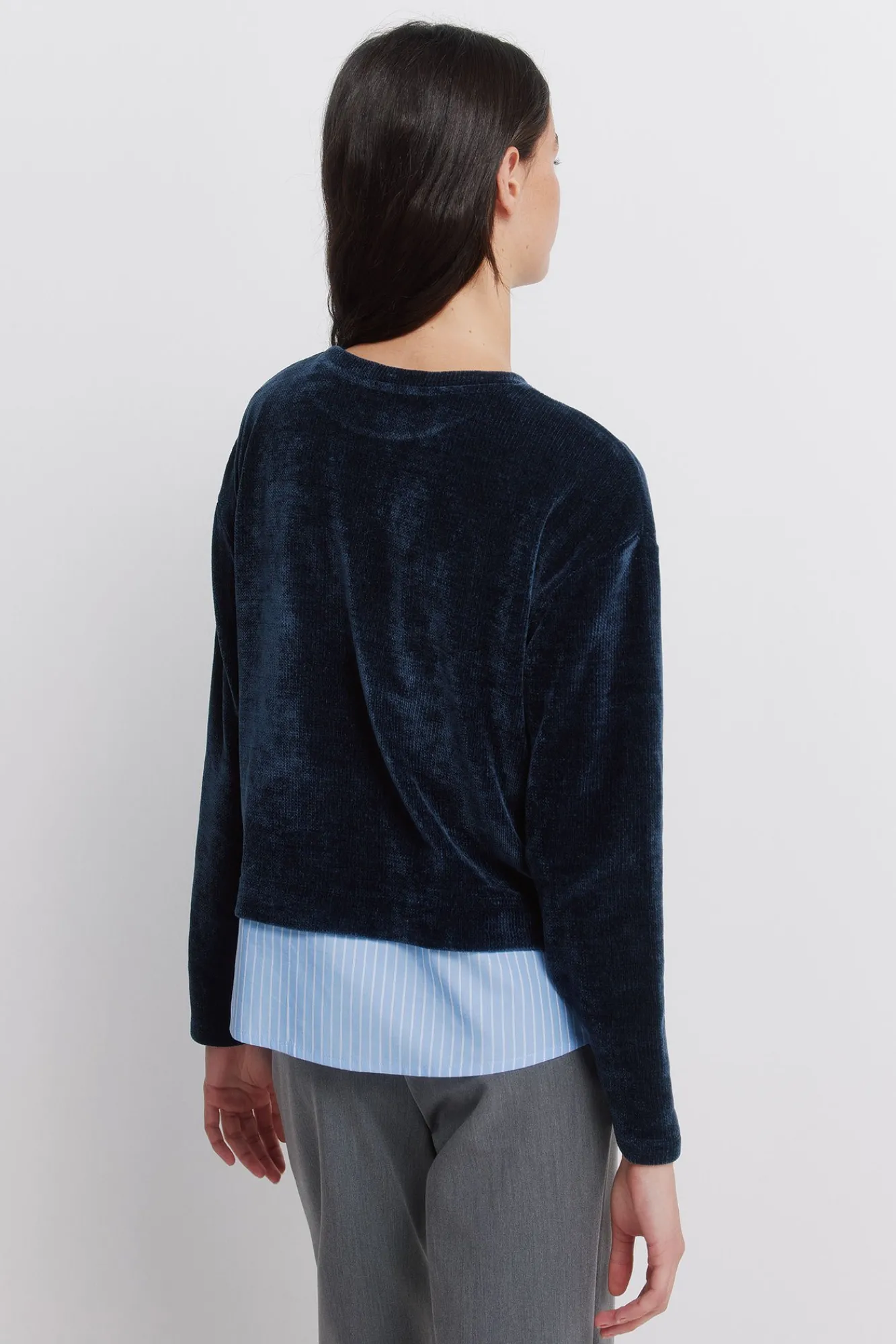 New Springfield T-shirt chenille bi-matière bleu
