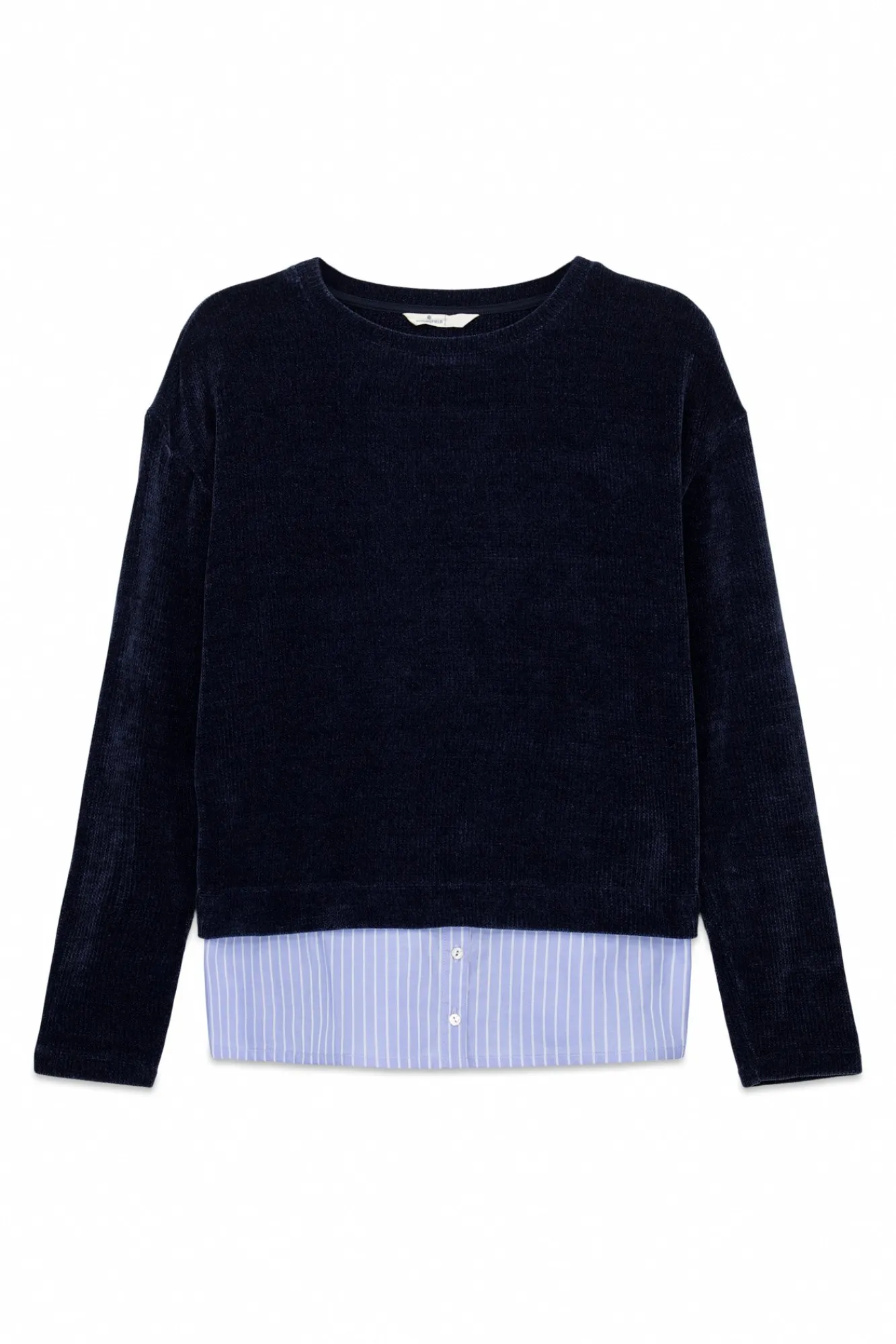 New Springfield T-shirt chenille bi-matière bleu