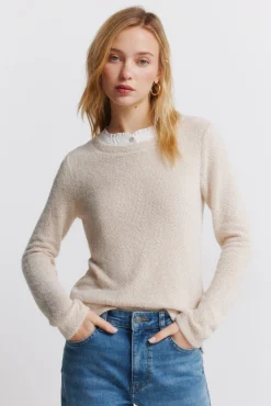New Springfield T-shirt chenille col combiné