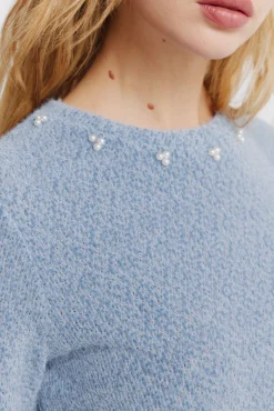 Hot Springfield T-shirt chenille col fantaisie