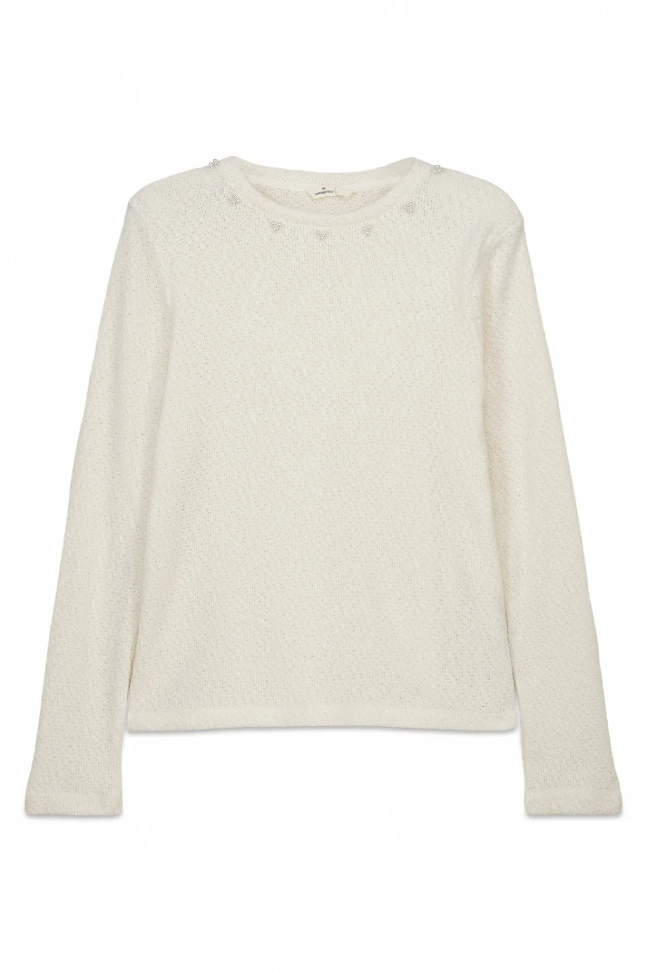 Hot Springfield T-shirt chenille col fantaisie