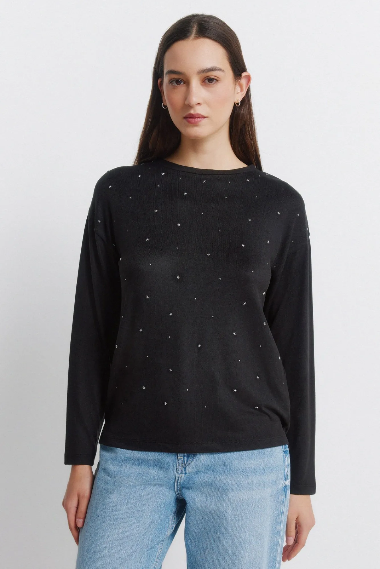 Outlet Springfield T-shirt clouté sur le devant