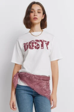 Clearance Springfield T-shirt col côtelé effet délavé marron