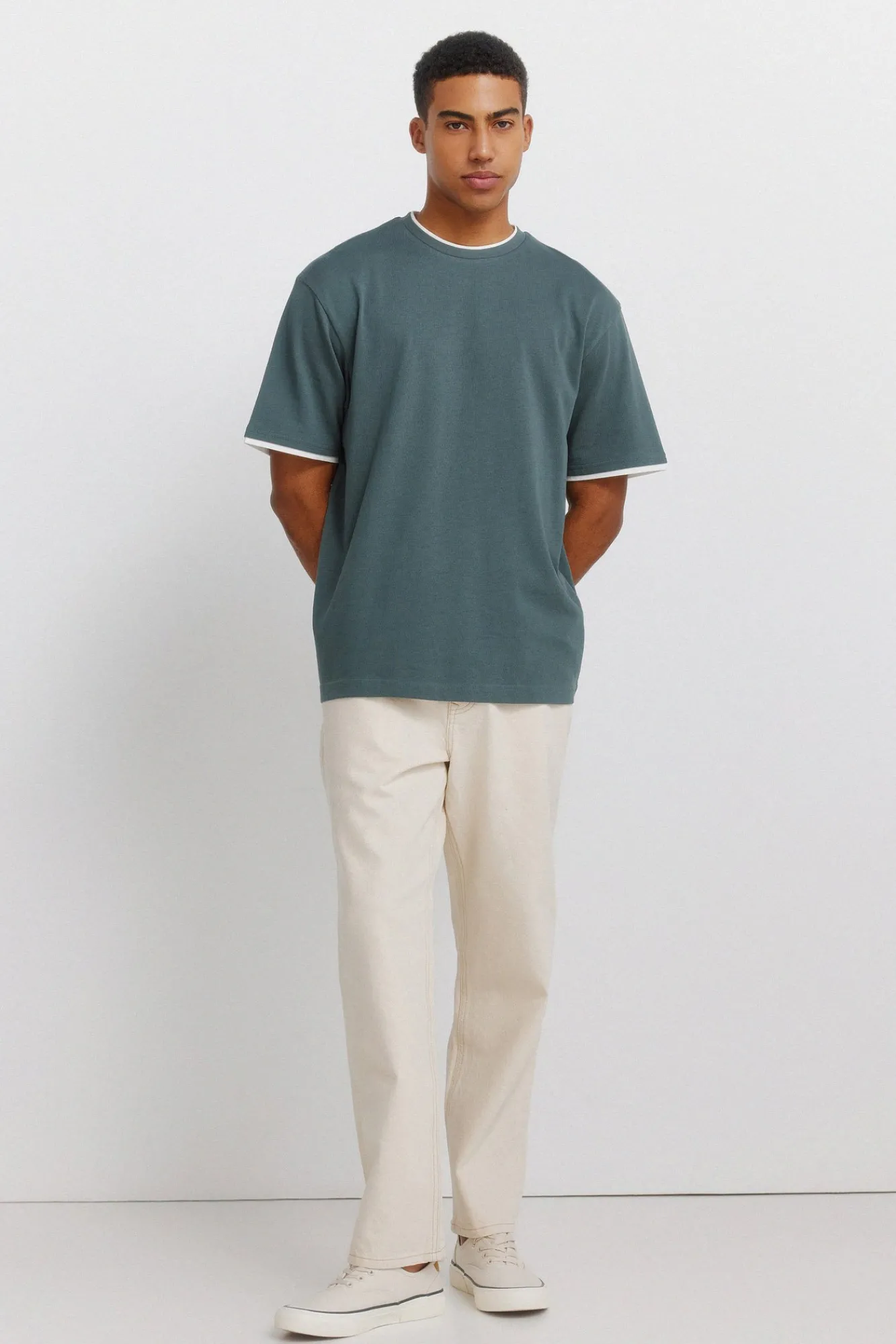 Outlet Springfield T-shirt col double