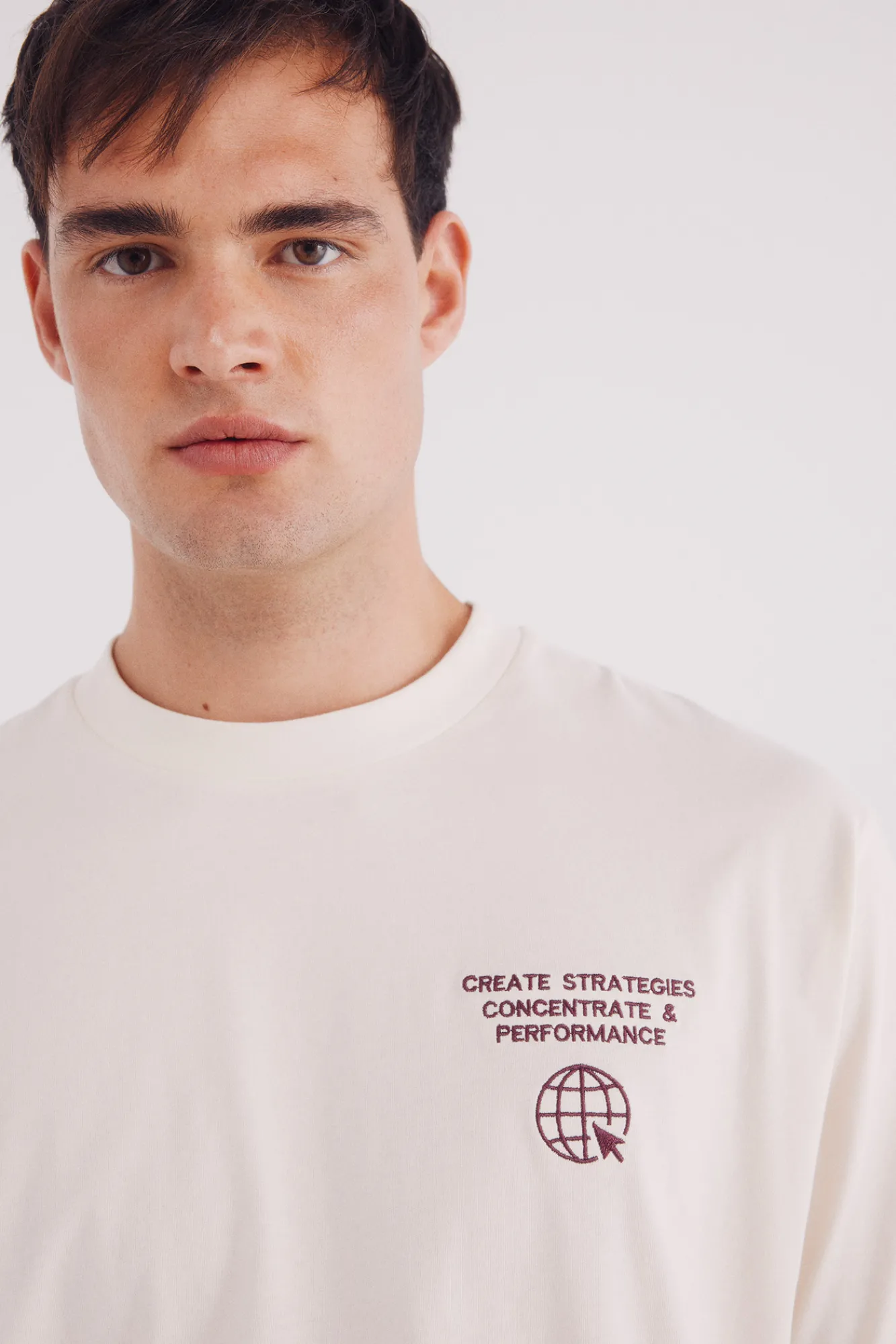 Outlet Springfield T-shirt de concentration mentale blanc