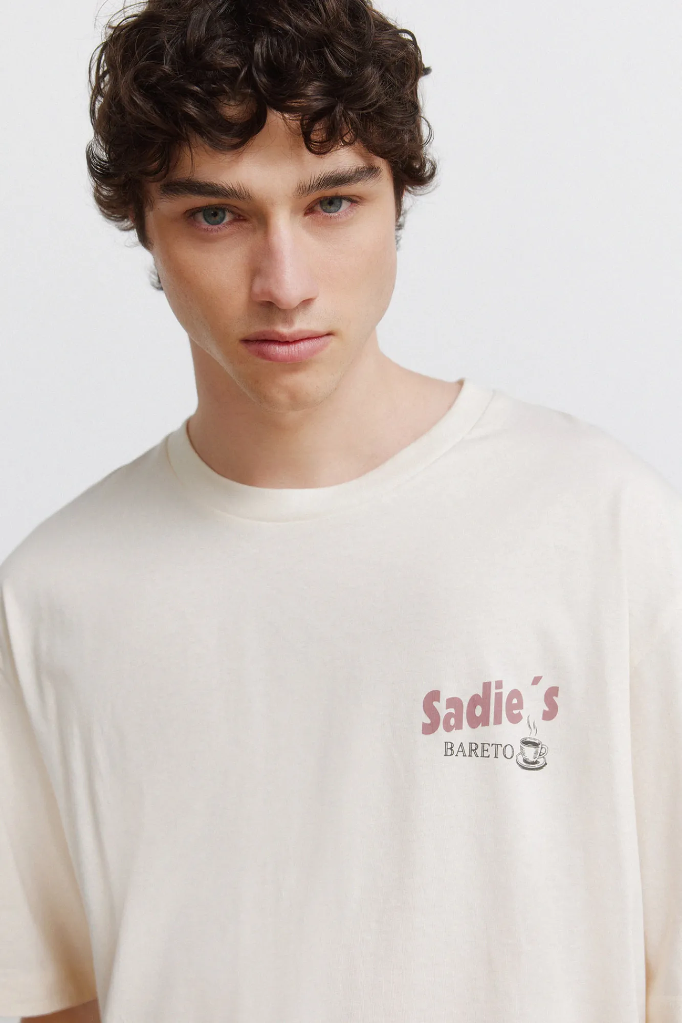 Online Springfield T-shirt décontracté blanc