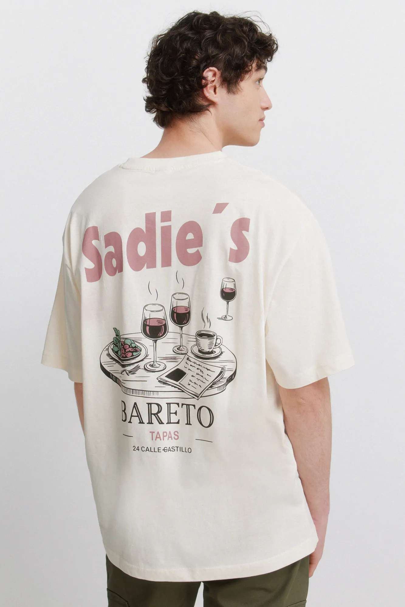 Online Springfield T-shirt décontracté blanc