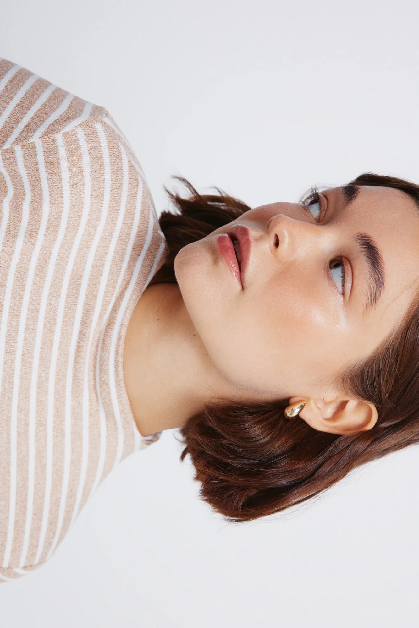 Outlet Springfield T-shirt doux au toucher col Perkins nude