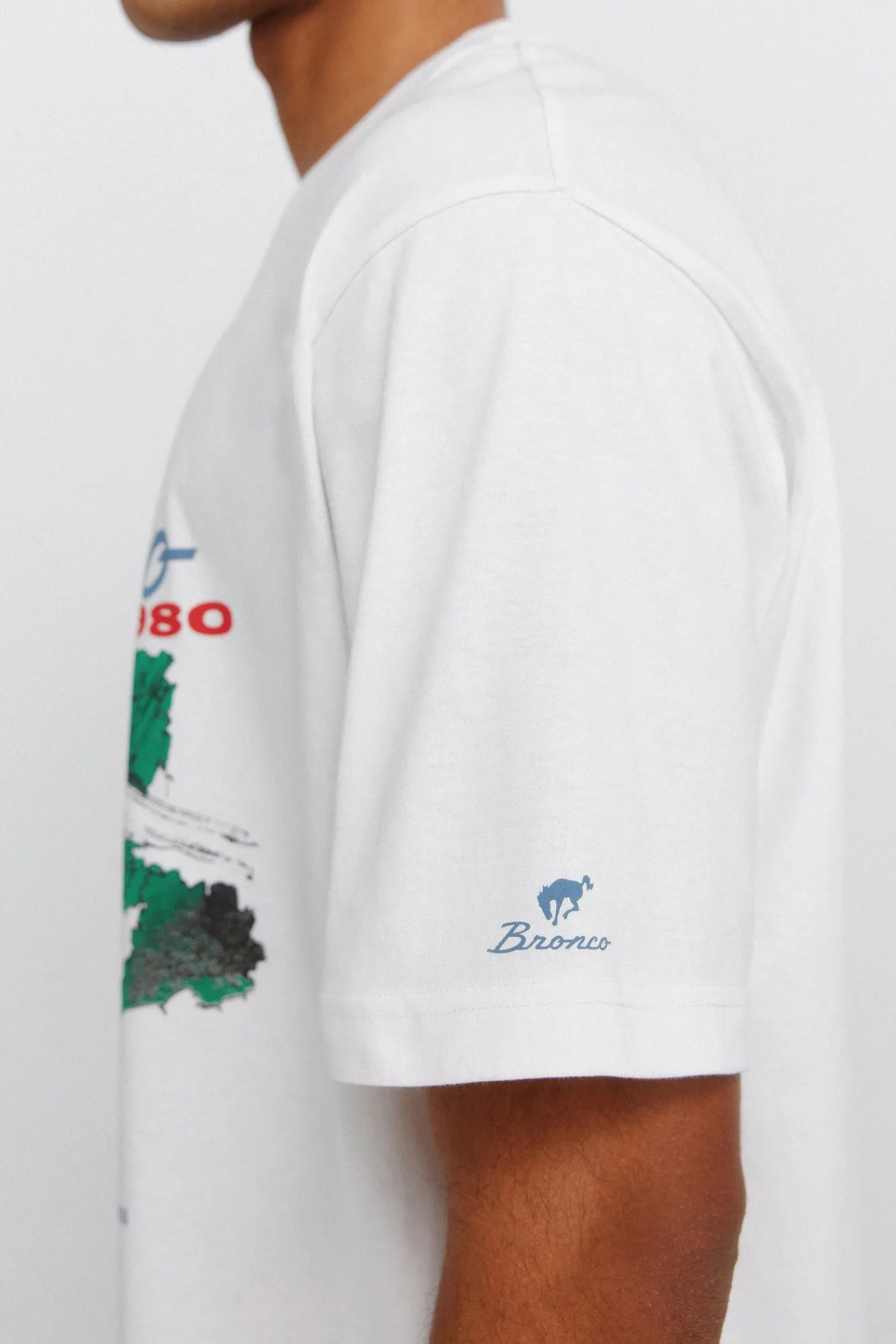 Springfield T-shirt Ford Bronco 1980 blanc