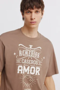 Springfield T-shirt imprim&eacute; rem&egrave;des maison nude
