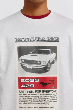 Outlet Springfield T-shirt Mustang Boss 429 gris