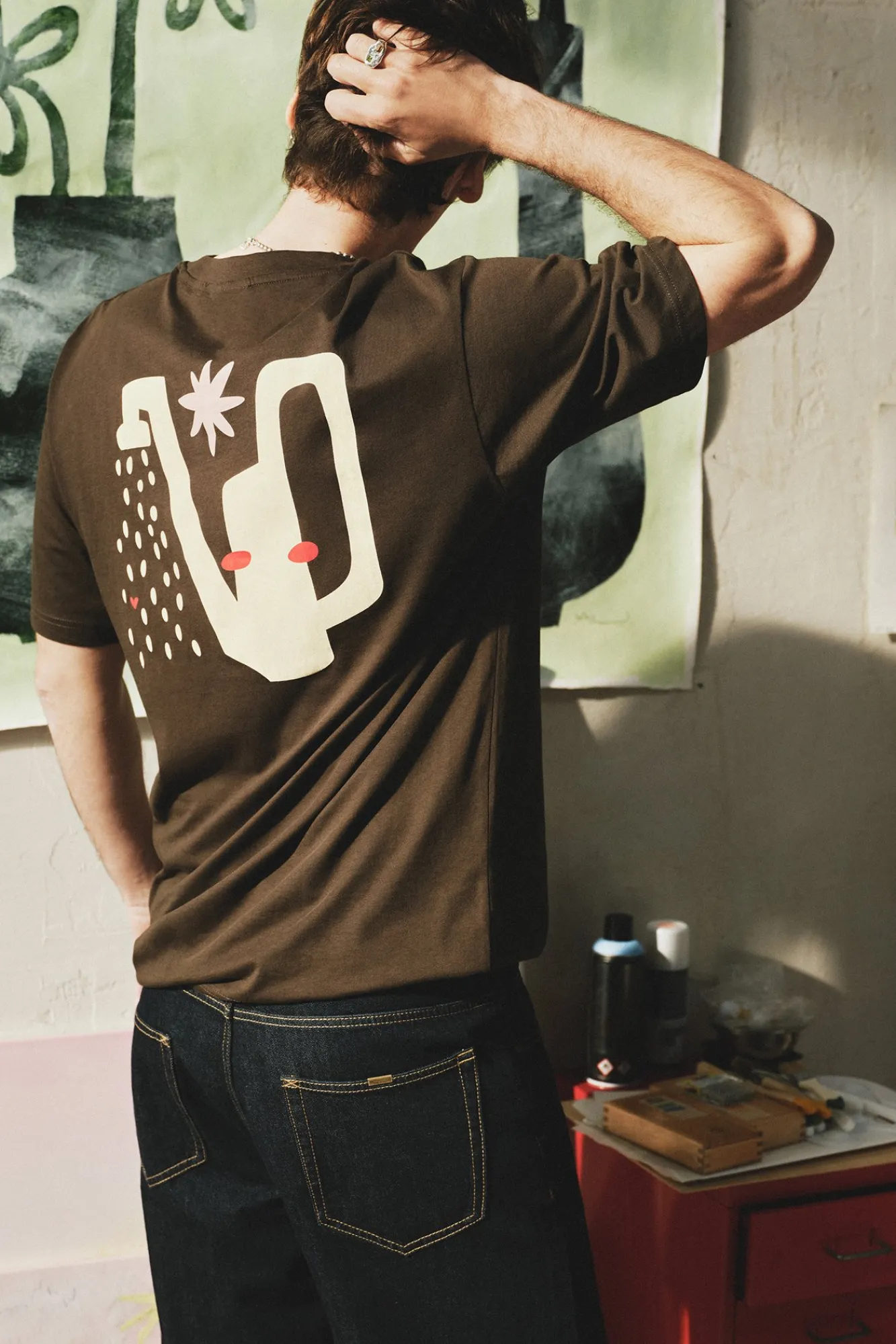 Clearance Springfield T-shirt Need Money For Flowers nude