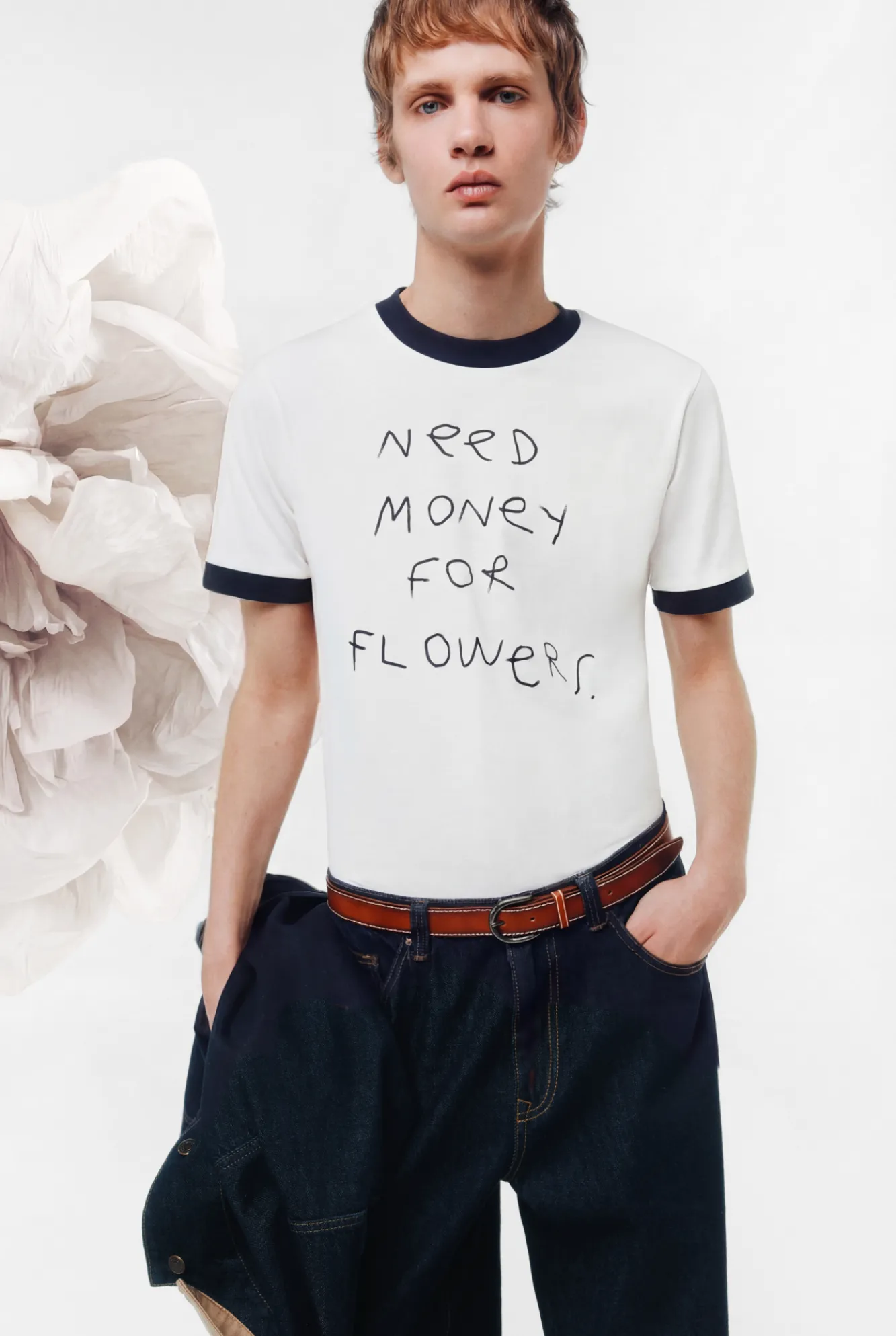 Best Springfield T-Shirt Need Money For Flowers beige