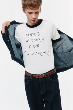Best Springfield T-Shirt Need Money For Flowers beige