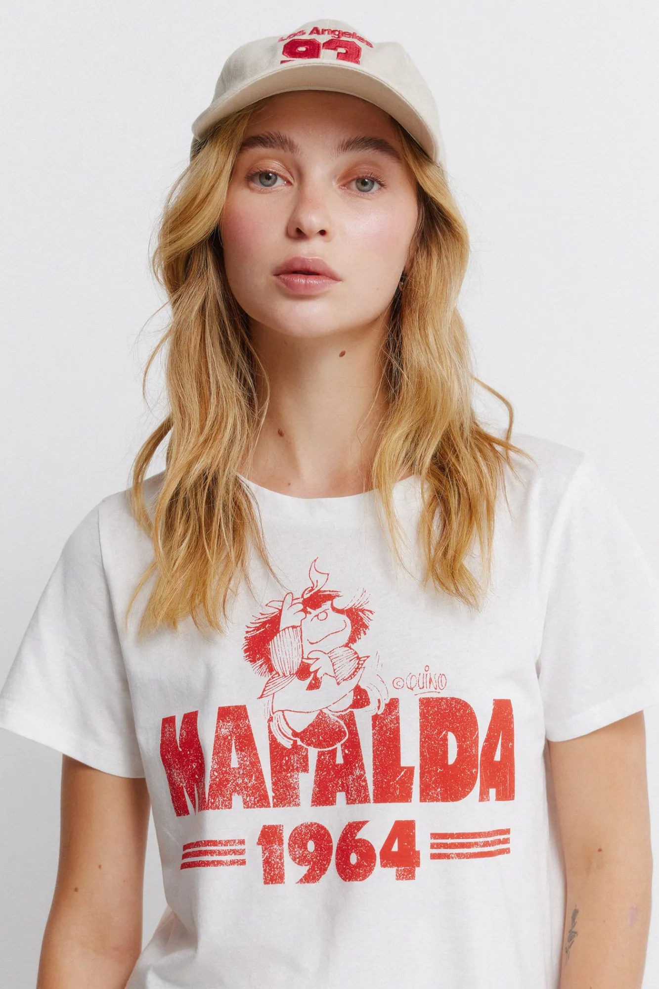 Outlet Springfield T-shirt "Mafalda" blanc