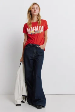Hot Springfield T-shirt "Mafalda" rouge