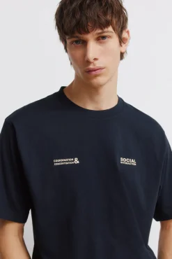 Clearance Springfield T-shirt social interaction bleu