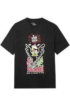 Best Springfield T-shirt Viva Suecia noir