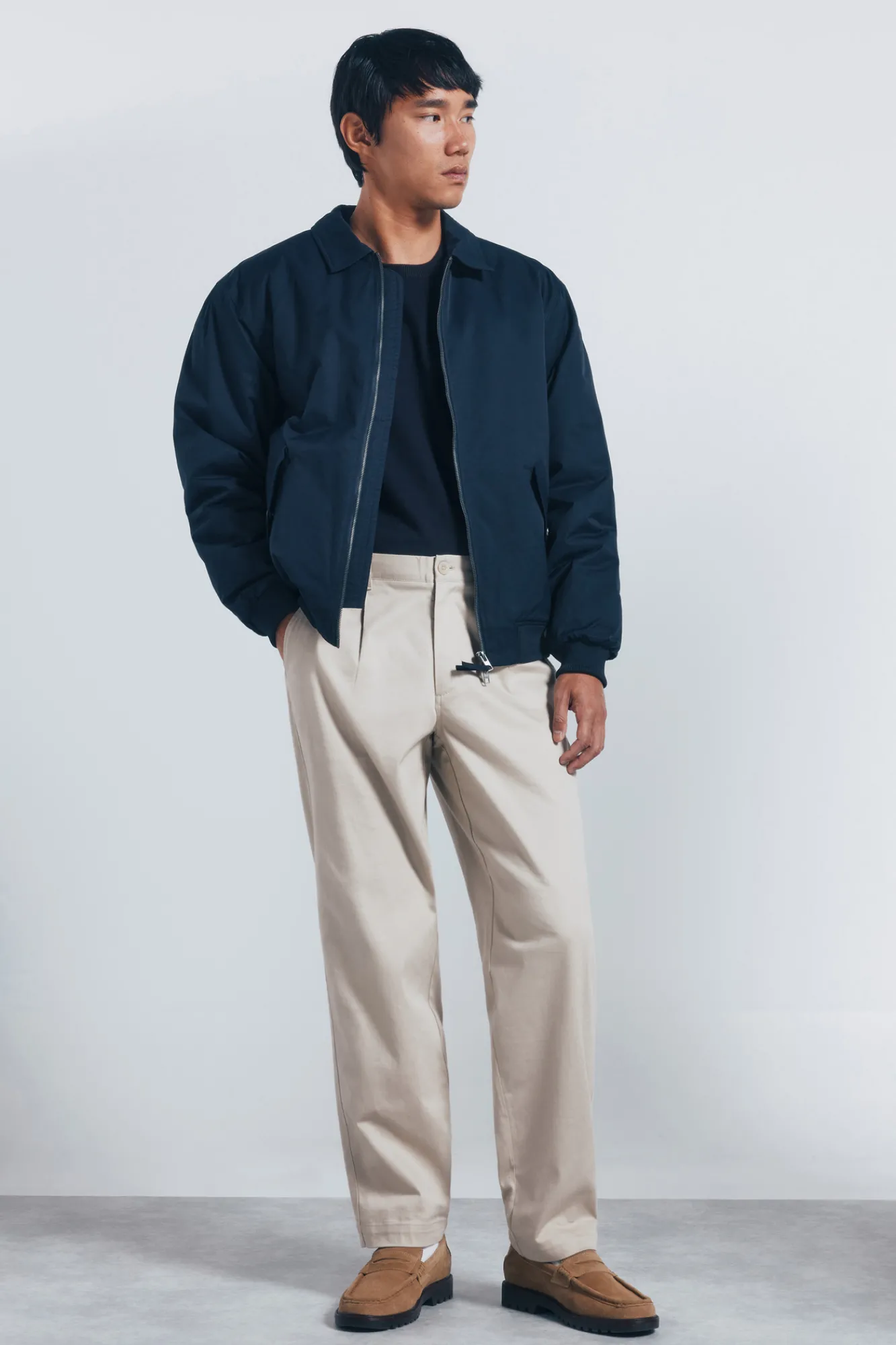 Clearance Springfield Veste aviateur rembourrée bleu