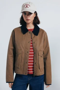 Discount Springfield Veste cir&eacute;e courte bleu