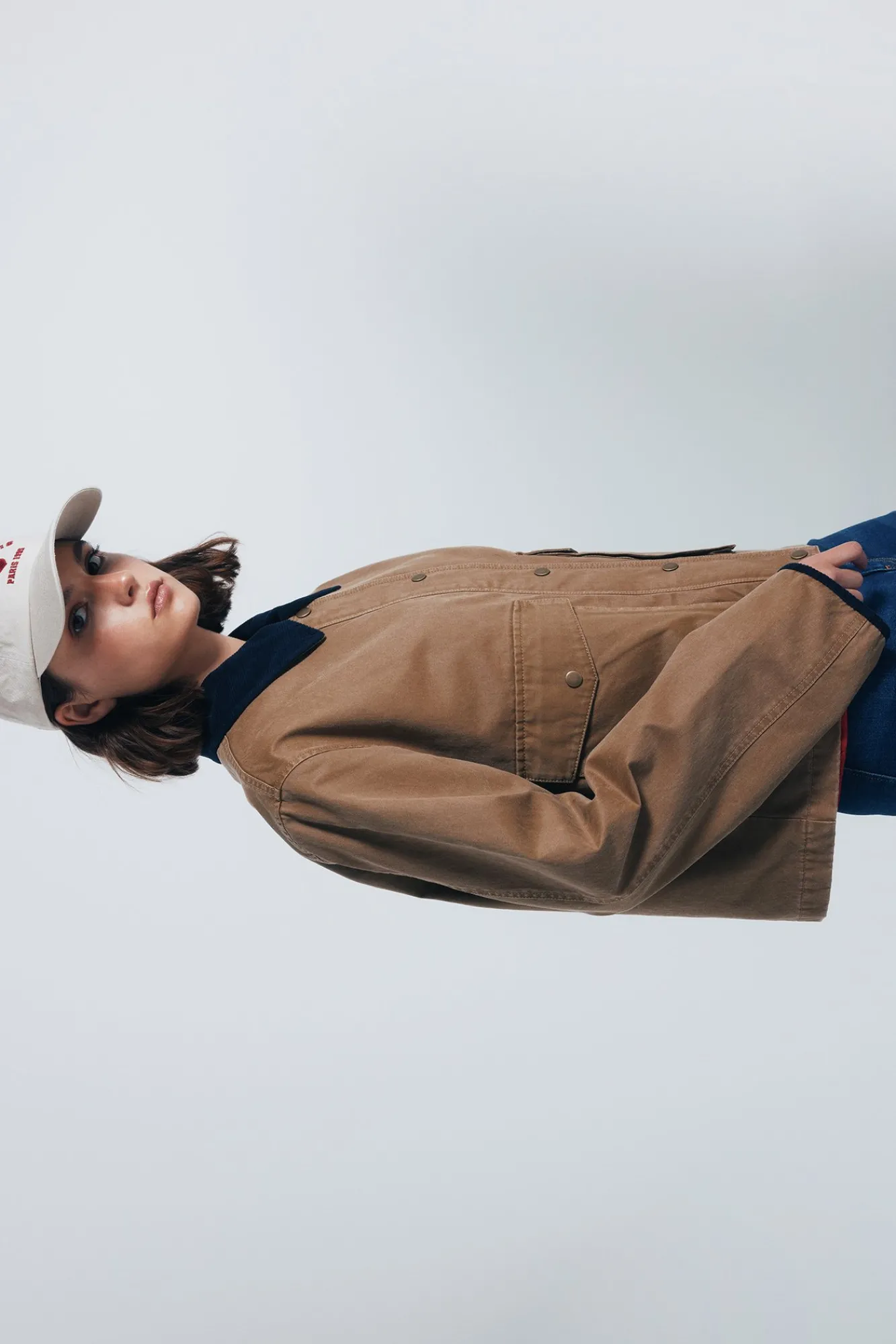 Discount Springfield Veste cirée courte bleu