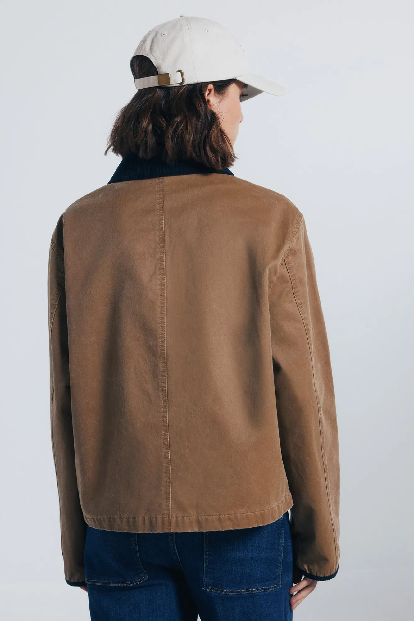Discount Springfield Veste cirée courte bleu