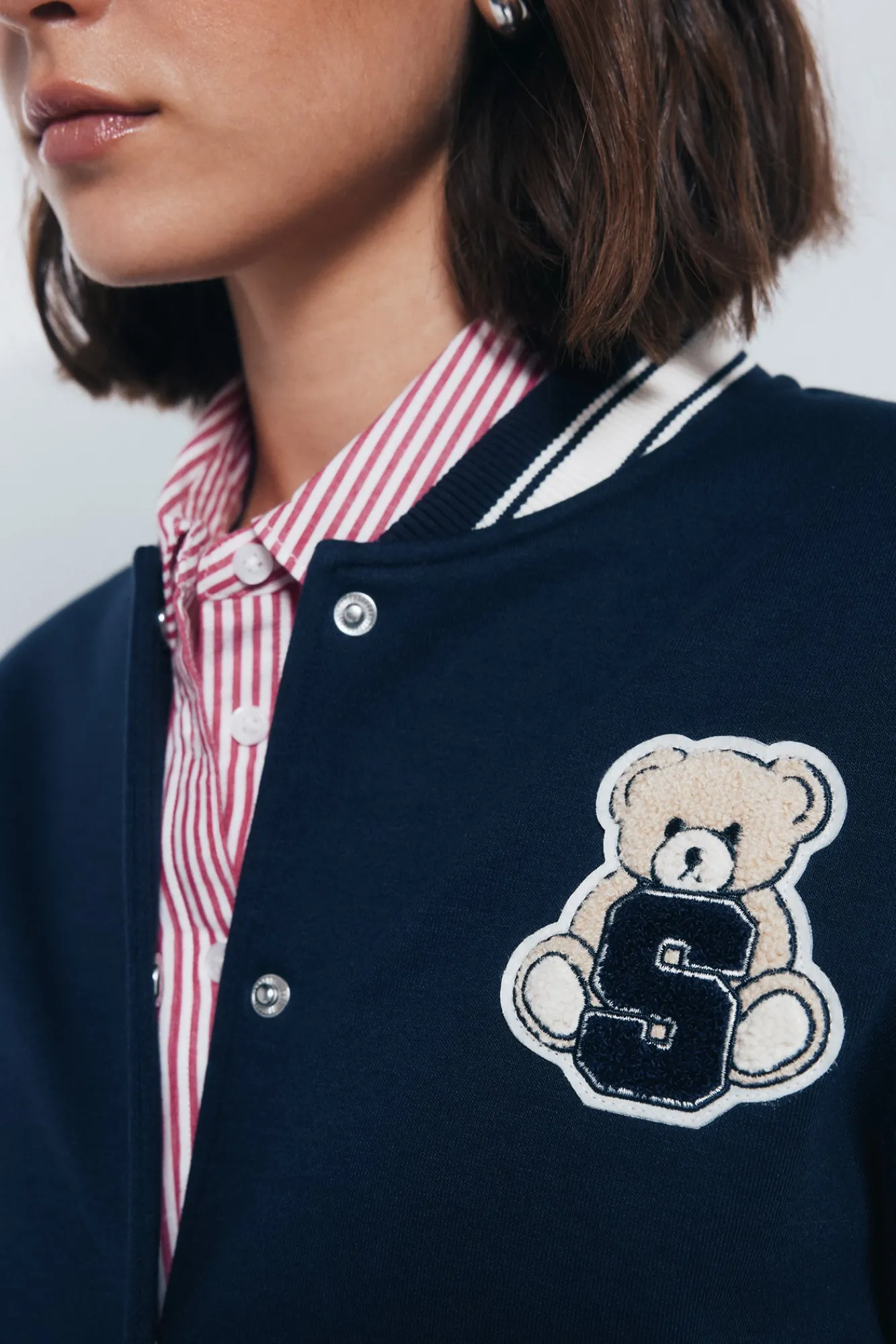 Springfield Veste de baseball ours bleu