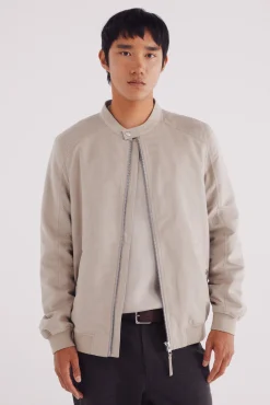 New Springfield Veste effet daim micro-perforé nude