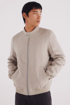 New Springfield Veste effet daim micro-perforé nude