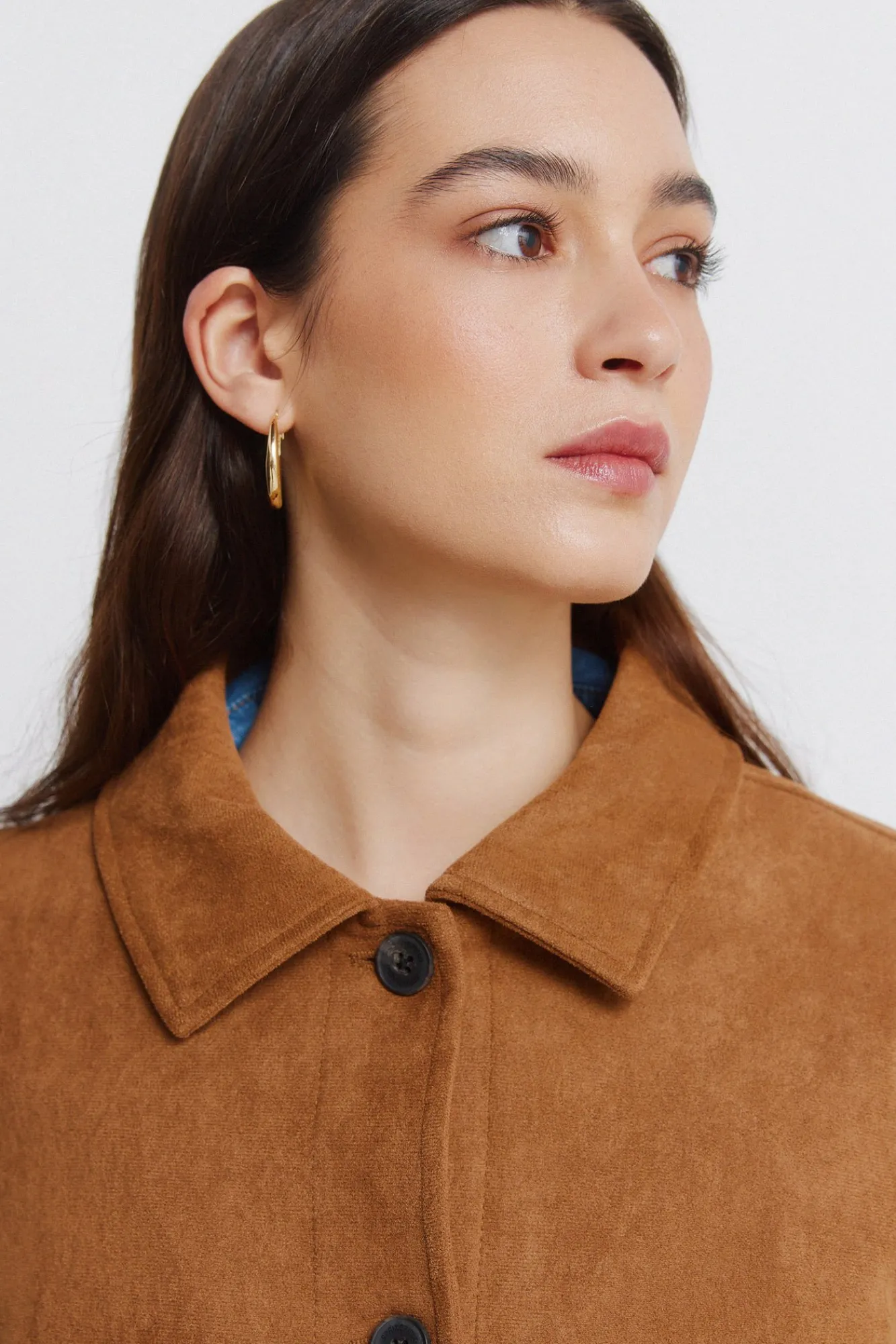 Outlet Springfield Veste en daim avec poches vison