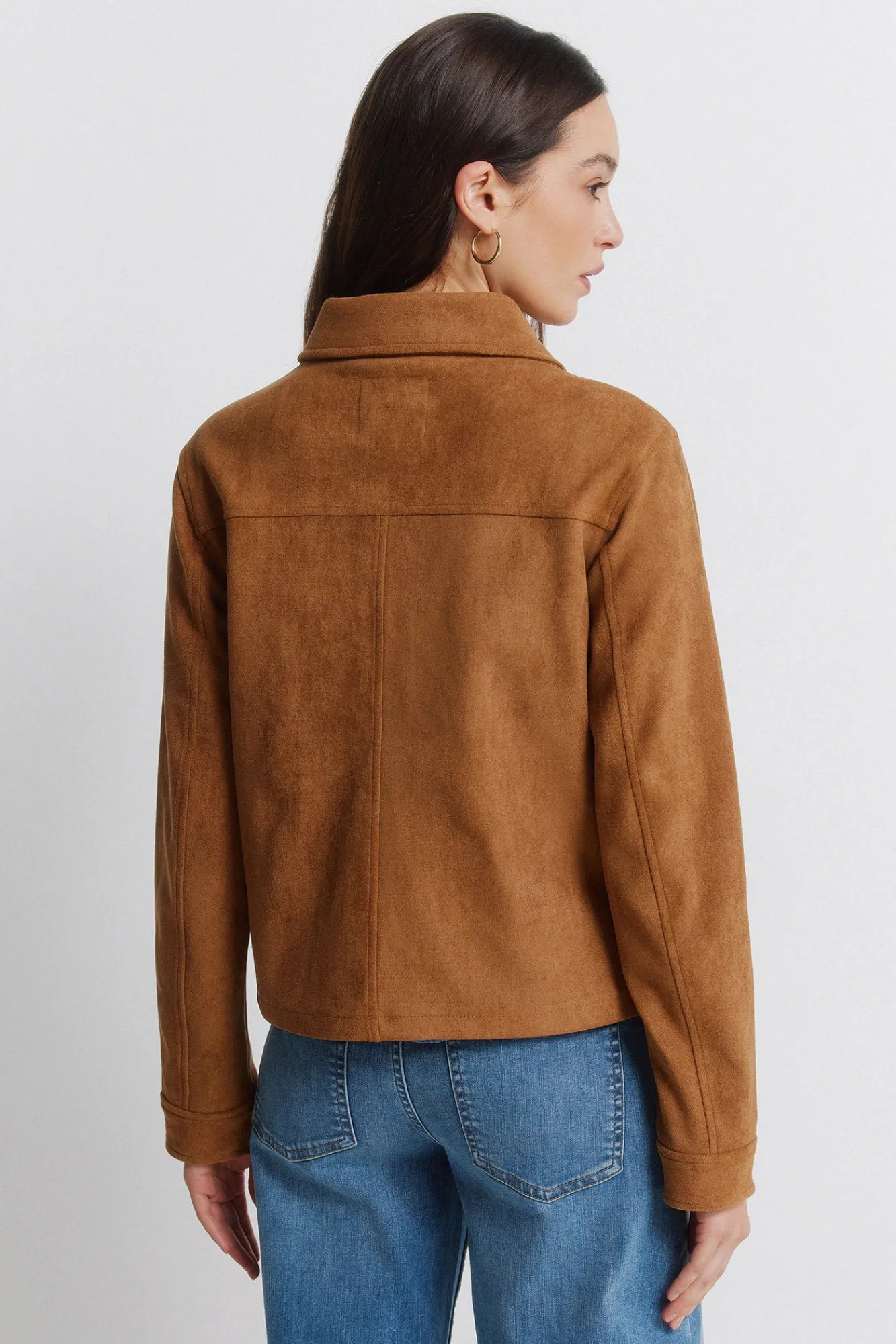 Outlet Springfield Veste en daim avec poches vison