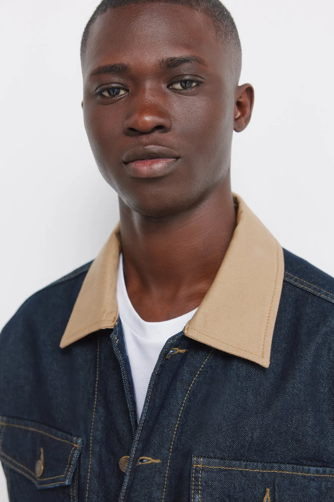 Discount Springfield Veste en jean oversize avec col contrasté bleu