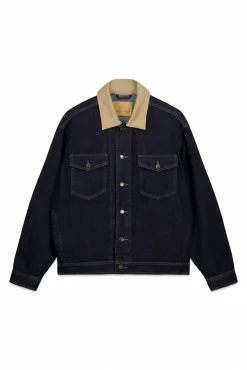Discount Springfield Veste en jean oversize avec col contrasté bleu